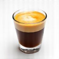 Espresso shot with rich golden crema