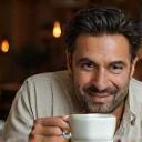 Murat D. relaxing with coffee